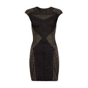 RVN Golden Hour Sheath Mini Black Dress Size 4 MSRP: $450